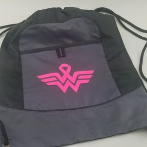Breast Cancer Awareness Drawstring Cinch Gym Bag